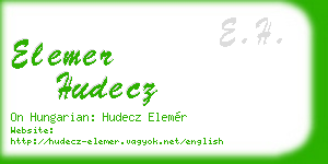 elemer hudecz business card